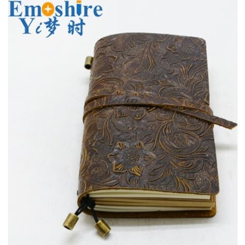 Classic Business Leather Notebook Cowhide cover Refillable Journal Diary Handmade Traveler Notebook free shipping N127