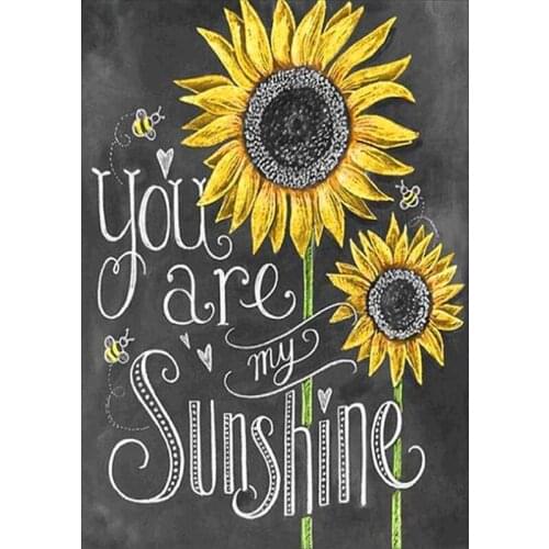 Round Full Diamond 5d Cartoon Flowers Diamond Painting Rose Sunflower DIY Diamond Embroidery Set Home Decoration Ornaments