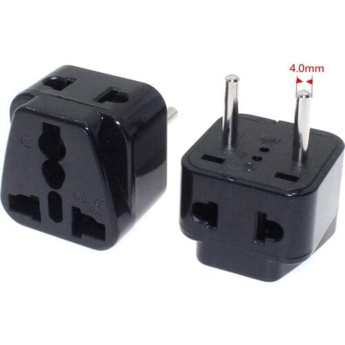International EU European Plug Power Adapter US American AU UK To EU Euro Travel Adapter Electrical Plug Converter Socket