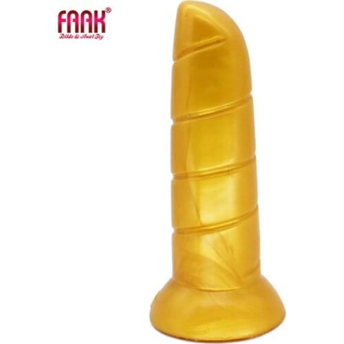 FAAK 2020 new golden anal sex toy with suction cup anal plug lesbian gay adult masturbate flirting Adult game female dildos