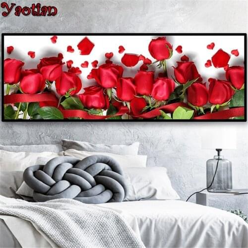 New arrival Diamond Painting Red Rose Cross Stitch Handcraft Diamond Embroidery Rhinestone Art Christmas Decoration For Home