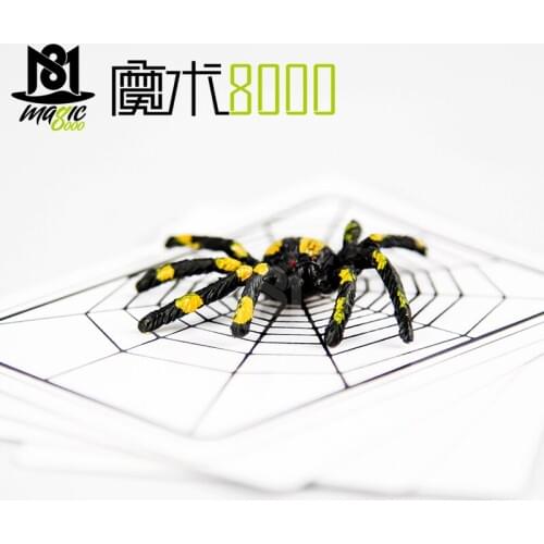 Spider And Net Magic Trick The Web Trick Cards Toys Magician Gimmick Illusion Closed-Up Magic Props Toy