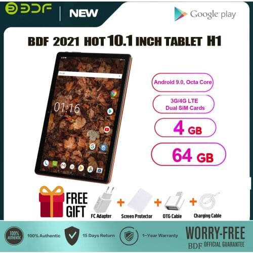 New 3G Network MTK 8321 Tablet Pc 10.1 Inch Quad Core Android 9.0 Phone Call Tablets 2GB/32GB Google Market GPS WiFi Bluetooth