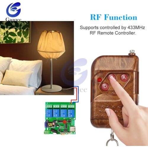 Sonoff WiFi Switch Timer Relay Module 433Mhz 4 Channel Relay AC 85-220V RF with 433MHz Remote Controller for Smart Home