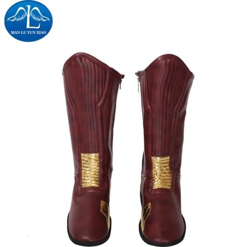 MANLUYUNXIAO New The Flash Boots Halloween Carnival Cosplay Boots For Adult