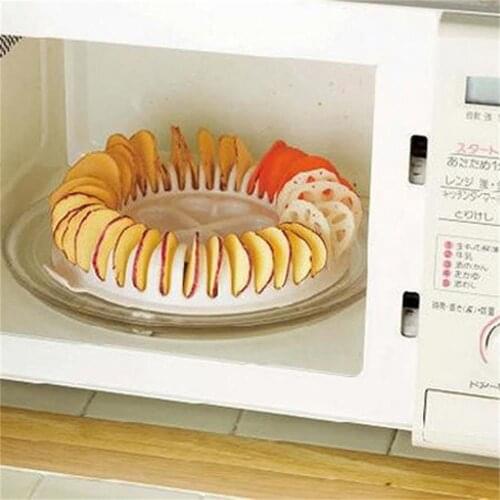 DIY Low Calories Microwave Oven Fat Free Potato Chips Maker Baking & Pastry Tools Chips Rack Kitchen Bakeware Tools