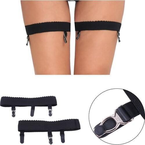 Sexy Elasticity Harness Leg Chain Garter Belts Shirt Stays Socks Fastener Holder Harajuku Antiskid Harness Bondage Garter Belt