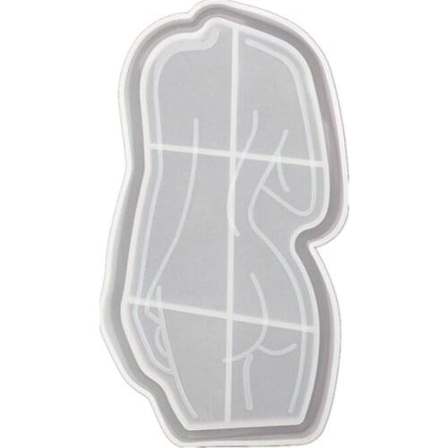 Tray DIY Epoxy Crystal Resin Silicone Mold Girl Model Body Abstract Plate Plate Mirror Tray Silicone Mold