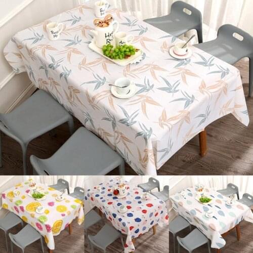 Table Cover Fruit Leaf Print Tablecloth Oil Proof PVC Wrinkle Resistance Tea Table Cover Home Textile Table Cloth Table Cloth