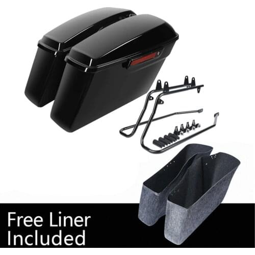 Motorcycle Hard Saddlebags Saddle Bags Conversion Brackets For Harley Softail Fatboy 1984-2013