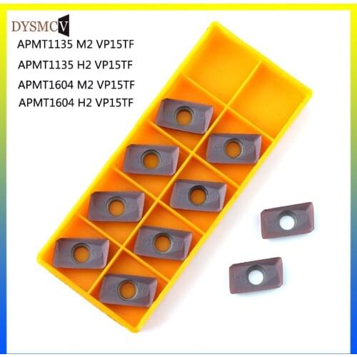 10PCS APMT1604 APMT1135 PDER M2 H2 VP15TF carbide insert milling cutter APMT 1135 APMT1604CNC end mill CNC lathe turning tool
