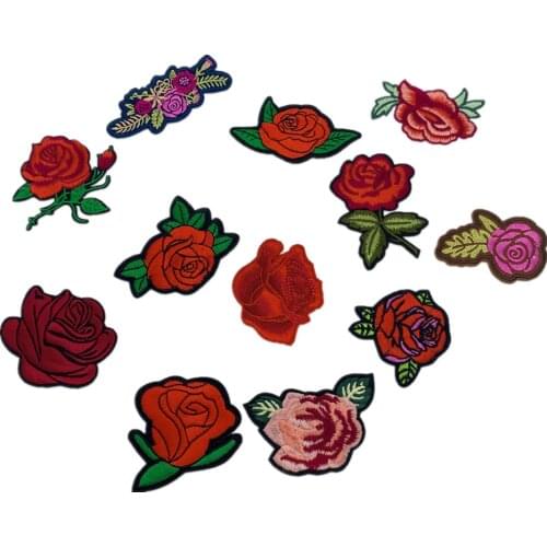 120pcs Embroidery Flower Patches Iron On Clothing bags For Diy Craft