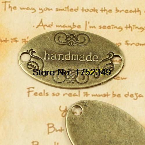 15pcs 32*19MM Antique bronze oval hand made Charms DIY Pendants
