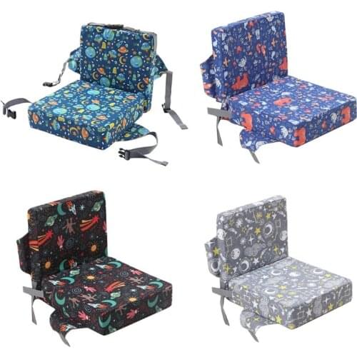 2 Pcs/Set Anti-Skid Cartoon Printing Dining Children Cushion Increased Pad Adjustable Removable High Chair Booster