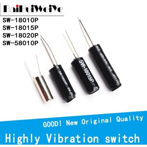 20PCS/LOT SW-18010P SW-18015P SW-18020P SW-58010P 12V Highly Vibration switch Ball Tilt Double bead Angle Spring Sensor Switches