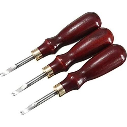 3Pcs 1.5/1.2/1mm Edge Leather Beveler Skiving Leather Craft Keen Edge Skiver Cutting Tool