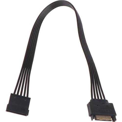 30CM SATA 15pin male to female power cable hdd ssd power supply cable