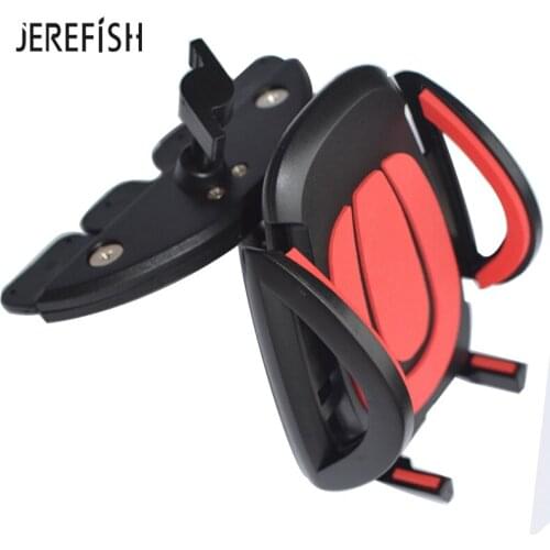 JEREFISH CD Slot Phone Mount Holder 360 Swivel Universal Cradle-less Car Phone Holder Car Air Vent Stand Cradle For iPhone 8