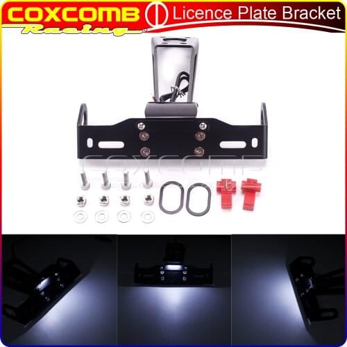 Motorcycle License Plate Holder LED Light Tail Bracket Fender Eliminator Kits For Honda CBR500R CB500F CBR 500 2016-2020