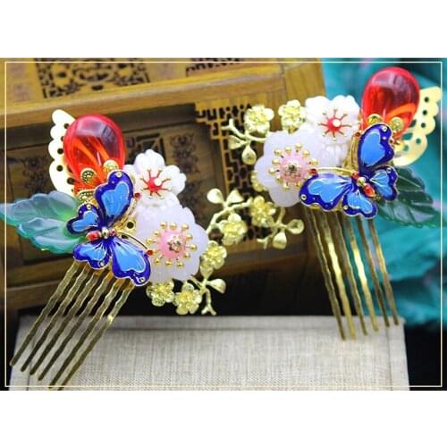 Ribbon Tassel Fur Ball Cosplay Hair Clips Hanfu Hair Accessories Chinese Hanfu Accessory Hair Jewelry Hair Combs