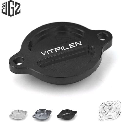 Motorcycle CNC Aluminum Engine Filter Oil Cover Cap Modified Accessories for Husqvarna Vitpilen 250 2018 2019 2020 2021 Titanium