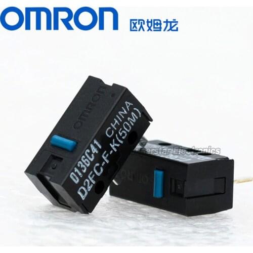 5PCS Original New Style OMRON mouse micro swtich D2FC-F-K (50m) blue dot mouse button compatible with D2FC-F-7N 10m 20M