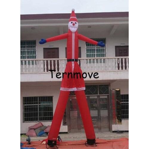 Christmas air sky dancer with two tube air dancing dance wind tube man Inflatable Santa Claus Air Dancer for Advertisement