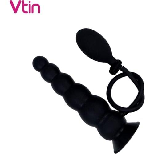 Inflatable Anal Dildo Plug Expandable Butt Plug Adult Products Silicone Game Sex Toys for Women Anal Beads Dilator Massager