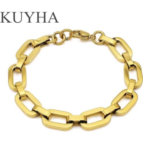 New Fashion Handmade 18k gold bracelet with necklaces set For Women Men Good quality shiny Bracelet