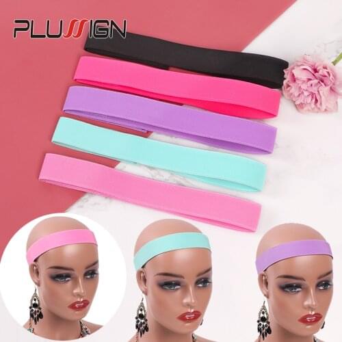 Plussign 1Pcs Edge Scarf To Lay Baby Hair Elastic Band For Wigs To Lay Edges Adjustable Velcro Edge Slayer 3Cm Colorful Bands