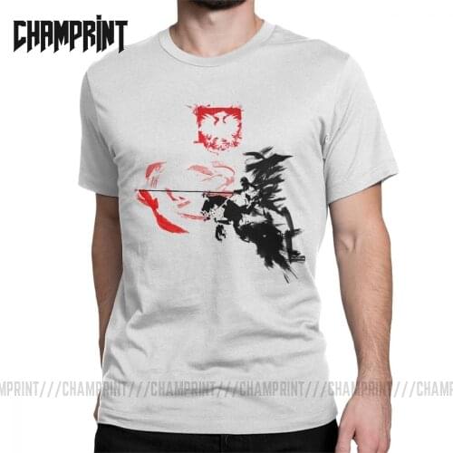 Polish Hussar T-Shirts for Men Poland Husaria Warszawa Eagle Polska Vintage Cotton Tee Shirt Short Sleeve T Shirt Unique Tops