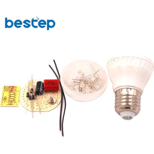 LED Energy Saving Lamp Kit Parts Universal Lamp Head LED Energy Saving Bulbs Practical Teaching Practice Equipment