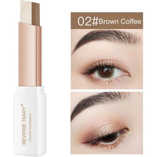 6 Color Gradient Eyeshadow Stick Waterproof Long Lasting Natural Portable Two Color Eyeshadow Pen Fashion Eyeshadow Nude Makeup