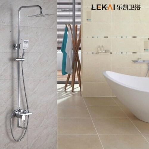 Thin section of stainless steel top spray turbo shower suit portable three-speed faucet third gear shower