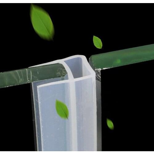 U-shape Bath Shower Screen Door Window Seal Strip Gap Weatherstrip Curved Flat Rubber,For 6/8/10/12mm Thickness Glass