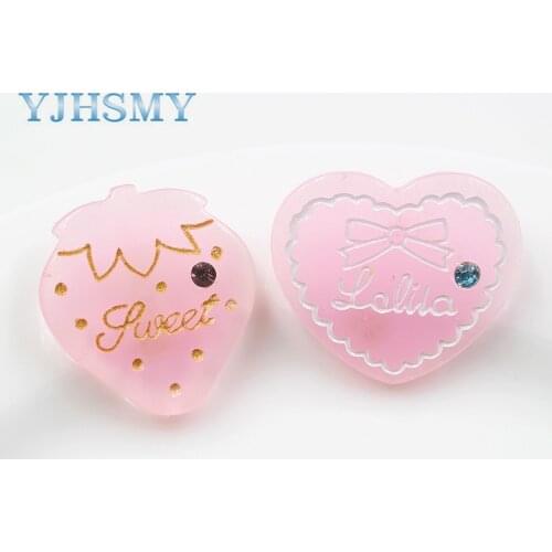 YJHSMY 20312-13,10pcs 30mm*27mm,Variety Heart-shaped bright diamond,Trinkets ornaments Decorations,DIY handmade materials