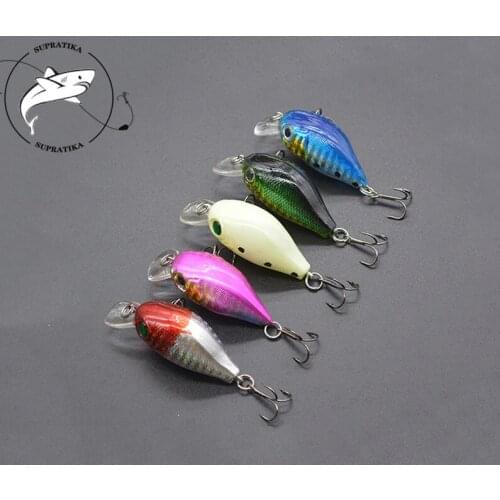 6cm/8.5g Artificial Crank Wobbler Fishing Lures Hard Bait 3D Eyes Anti-Corrosion Freshwater High Quality Plastic Fishing Bait