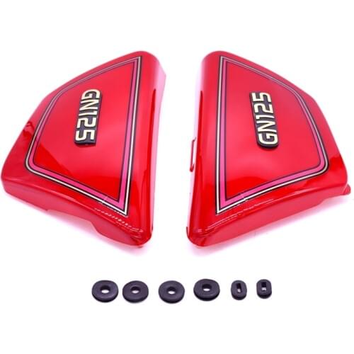 1Pair Original high quality Right & Left Frame Side Covers Panels For Suzuki GN 125 GN125 PARTS Red