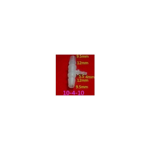 10-4-10mm Barbed PLASTIC REDUCER TEE Hose Connector Fuel Pipe Joiner Water