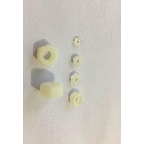100pcs M2 M2.5 M3 M4 M5 M6 M8 M10 M12 Hex Nylon Nut Hexagon Plastic Nut Hexagonal Nut