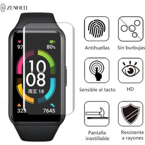 2Pcs Protective Film for Huawei Honor Band 6 Clear Hydrogel Soft Screen Protector Film Smart Watch Accessories