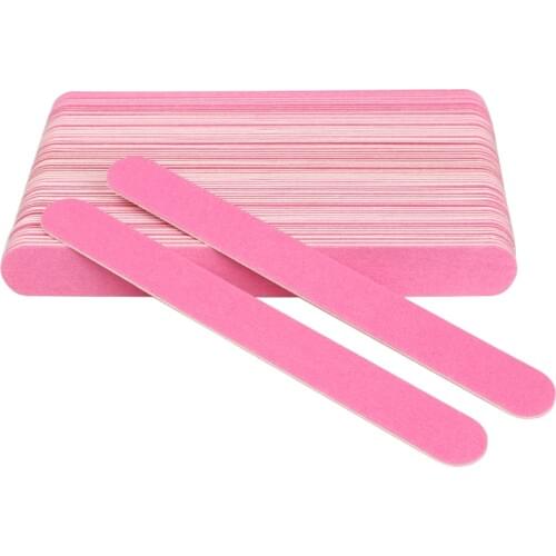 200Pcs/Lot Nail File 180/240 Wooden Sanding Buffer Block Pedicure Manicure Buffing Pink Strong Thick Stick Wood Nail Files Tool