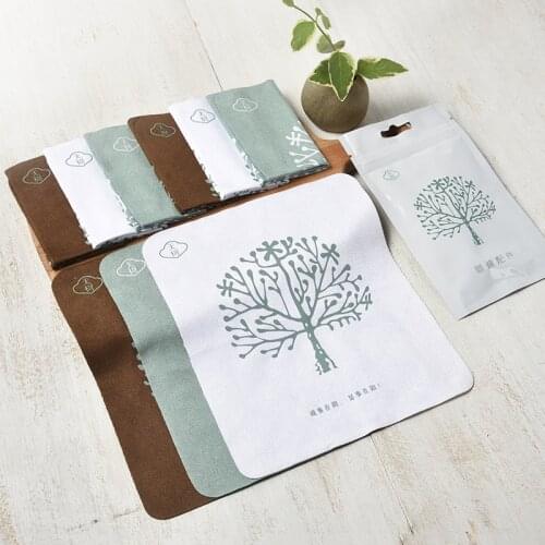 5PCS/lot High Quality Chamois Cartoon Portable Simple Glasses Cloth 14.5*17.1cm Wipe Mobile Mhone Screen Glasses Lens Clothes