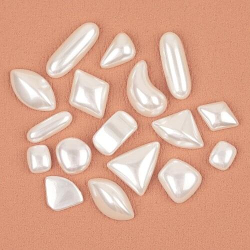 HAOSAW Jewelry Accessories/Imitation Pearl Patch/Choose/Smooth/Geometry Shape/Jewelry Findings & Components/DIY Making/Hand Made