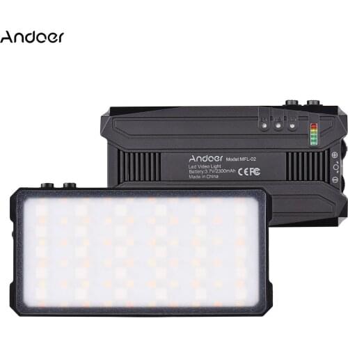 Andoer MFL-02 5W Multifunctional LED Video Light Portable Pocket Light Professional RGB Photography Light 90PCS Light Beads