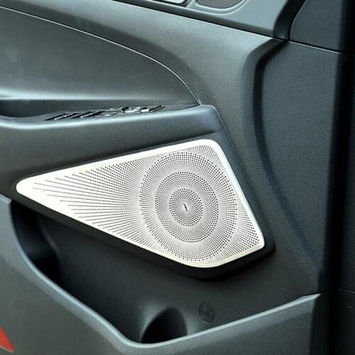 For Hyundai Tucson 2015-2019 Car accessories front column roof horn hood speaker cover sound decorative frame sequins