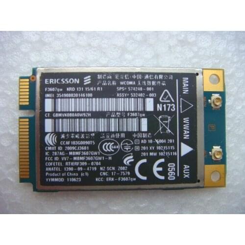 F3607gw PCI-e GSM EDGE WCDMA 3G Wireless moudle 100% Original Unlocked Voice Message Free Ship JINYUSHI STOCK