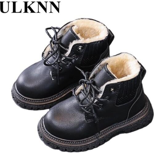 2021 Girls Martin Boots Autumn And Winter New Short Boots Boys Kids Low-top Leather Boots Middle And Small Children Baby Shoes
