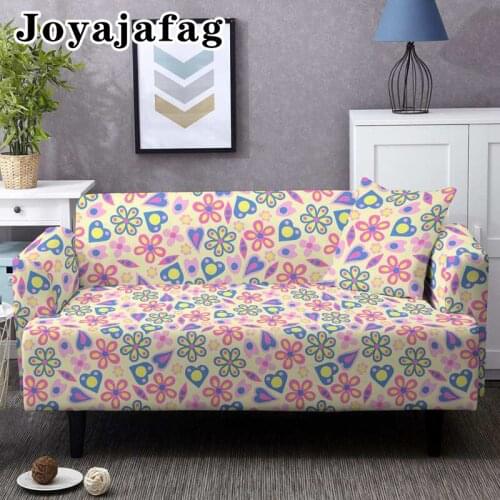 Flowers Printing 1/2/3/4 Seater Stretch Sofa Cover Furniture Protector Loveseat Washable Couch Covers For Living Room