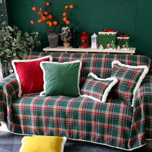 Customized Lattice Sofa Cover Cover Universal All-inclusive Towel for Living Room Decor Full Cover Chaise Longue Cover De Sofa